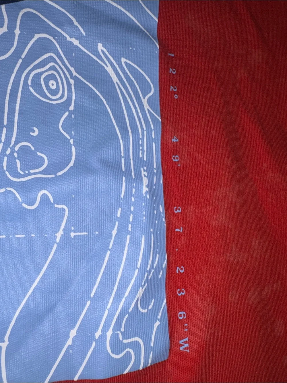Nike Red Short Sleeve Tee with Light Blue Pocket